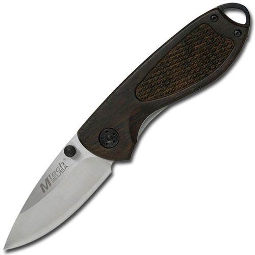 Diamond Cut Wood Handle Gentlemen Pocket Knife Everyday Carry Collectible Weapons - Tophatter Daily Deals